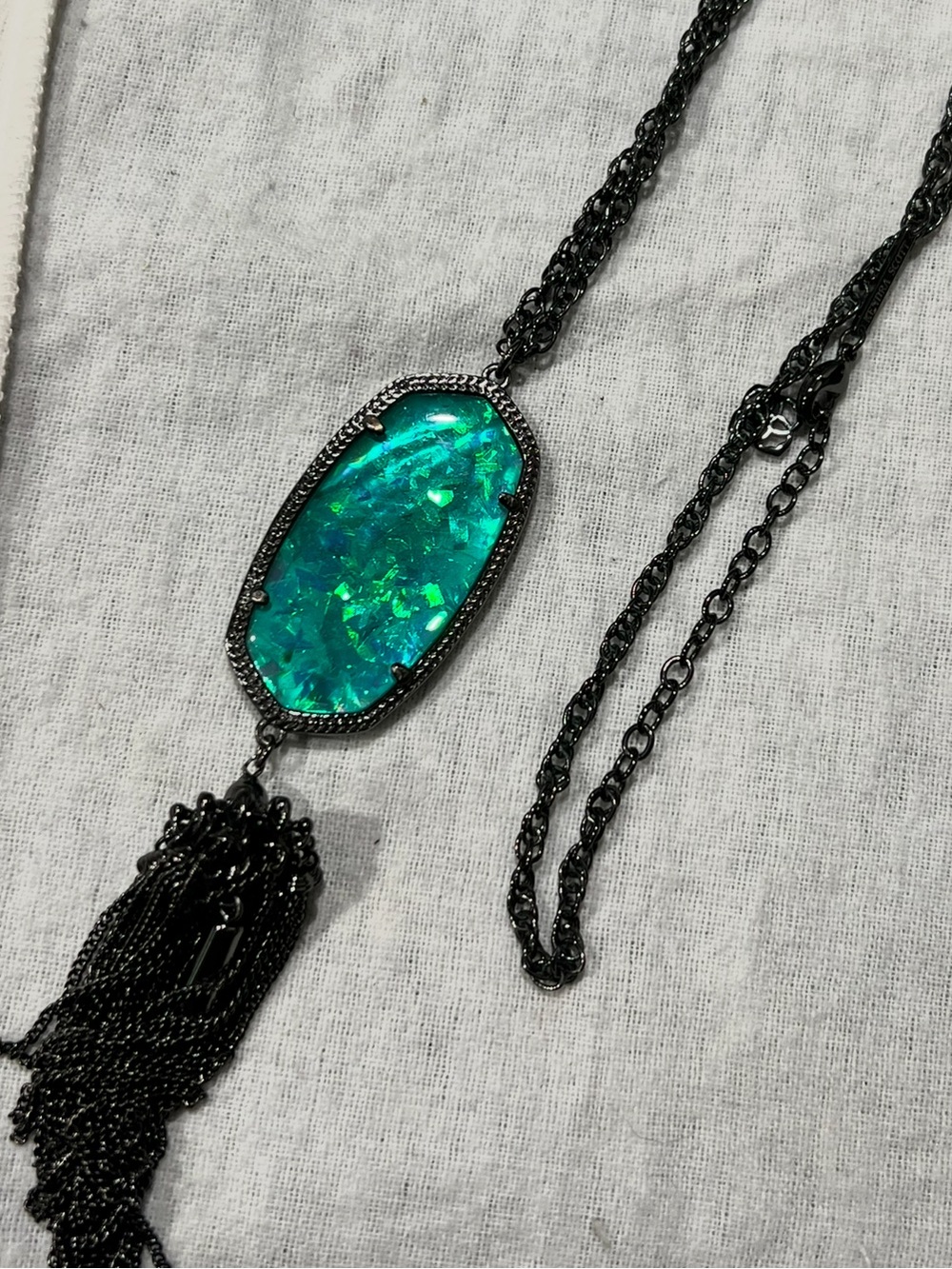 Kendra Scott iridescent teal rayne